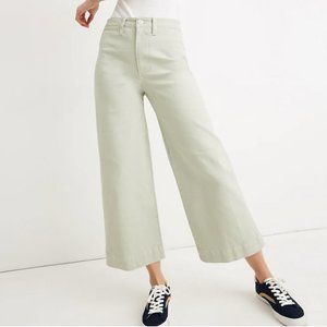 Madewell Emmett Cropped Wide Leg (1.0) Mint Green. Sz 29